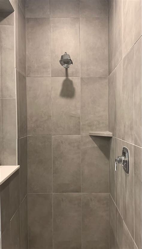 shower tile ideas 12x24|Vertical 12x24 shower tile